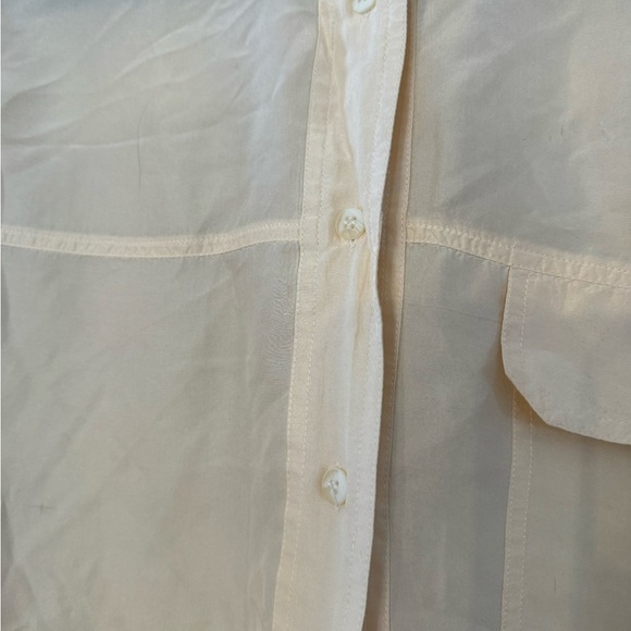 Vintage The Limited '90s Oversized Silk Button Front Blouse / Medium - Picture 3 of 13